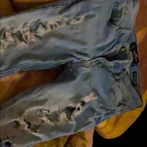 Hollister skinny ripped jeans